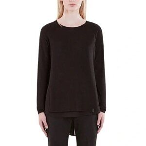 RUDSAK - Dionne long sleeve black sheer panel sweater size small neutral casual